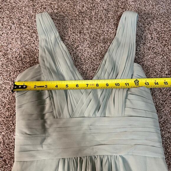 MONIQUE LHUILLIER Women's Rebecca Cerise Gown Size 4 In Green - Picture 9 of 11